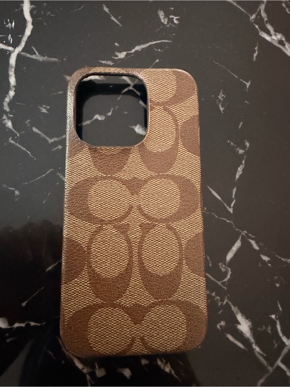 Coach Brown Signature Canvas iPhone Case